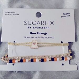 NWT Sugarfix by BaubleBar Boo Thangs Ghost Bracelet Bundle Set